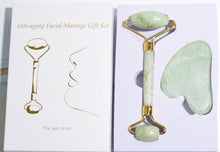 Load image into Gallery viewer, Jade Roller &amp; Gua Sha Gift Box
