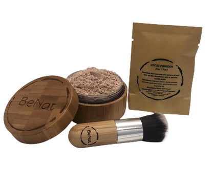 translucent powder with brush